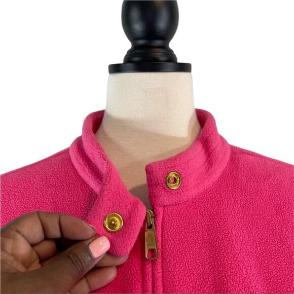 Lilly Pulitzer Fleece Jacket Pink Full Zip Front w/ Pockets, Size S - Picture 3 of 14